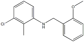 3-chloro-N-[(2-methoxyphenyl)methyl]-2-methylaniline,,结构式