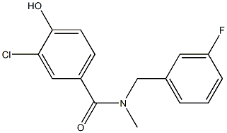 3-chloro-N-[(3-fluorophenyl)methyl]-4-hydroxy-N-methylbenzamide 化学構造式