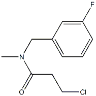 3-chloro-N-[(3-fluorophenyl)methyl]-N-methylpropanamide|