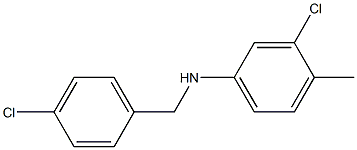 3-chloro-N-[(4-chlorophenyl)methyl]-4-methylaniline,,结构式