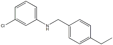 3-chloro-N-[(4-ethylphenyl)methyl]aniline Struktur