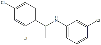3-chloro-N-[1-(2,4-dichlorophenyl)ethyl]aniline,,结构式