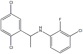 3-chloro-N-[1-(2,5-dichlorophenyl)ethyl]-2-fluoroaniline,,结构式