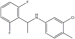 3-chloro-N-[1-(2,6-difluorophenyl)ethyl]-4-methylaniline Structure