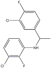 3-chloro-N-[1-(3-chloro-4-fluorophenyl)ethyl]-2-fluoroaniline Struktur