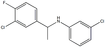 3-chloro-N-[1-(3-chloro-4-fluorophenyl)ethyl]aniline 化学構造式