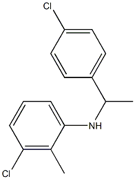 3-chloro-N-[1-(4-chlorophenyl)ethyl]-2-methylaniline,,结构式
