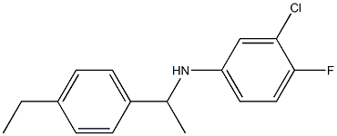 3-chloro-N-[1-(4-ethylphenyl)ethyl]-4-fluoroaniline Structure