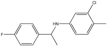 3-chloro-N-[1-(4-fluorophenyl)ethyl]-4-methylaniline,,结构式