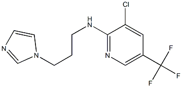 3-chloro-N-[3-(1H-imidazol-1-yl)propyl]-5-(trifluoromethyl)pyridin-2-amine,,结构式