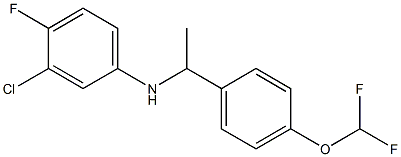 3-chloro-N-{1-[4-(difluoromethoxy)phenyl]ethyl}-4-fluoroaniline,,结构式