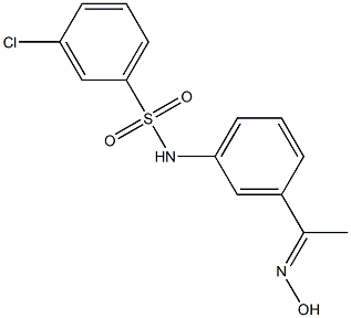 3-chloro-N-{3-[1-(hydroxyimino)ethyl]phenyl}benzene-1-sulfonamide,,结构式