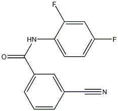 3-cyano-N-(2,4-difluorophenyl)benzamide Struktur