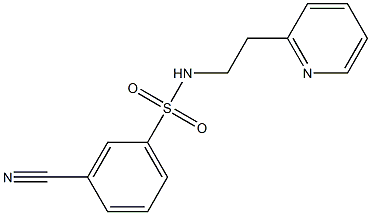 3-cyano-N-(2-pyridin-2-ylethyl)benzenesulfonamide