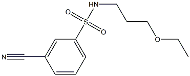 3-cyano-N-(3-ethoxypropyl)benzenesulfonamide Structure