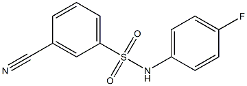 3-cyano-N-(4-fluorophenyl)benzenesulfonamide Struktur