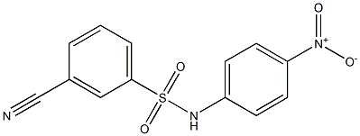 3-cyano-N-(4-nitrophenyl)benzene-1-sulfonamide,,结构式