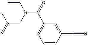3-cyano-N-ethyl-N-(2-methylprop-2-enyl)benzamide Structure