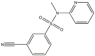 3-cyano-N-methyl-N-(pyridin-2-yl)benzene-1-sulfonamide|