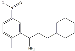 3-cyclohexyl-1-(2-methyl-5-nitrophenyl)propan-1-amine,,结构式