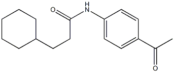 3-cyclohexyl-N-(4-acetylphenyl)propanamide Struktur