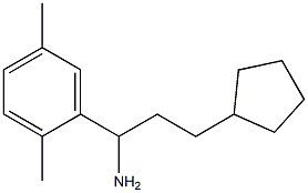 3-cyclopentyl-1-(2,5-dimethylphenyl)propan-1-amine 化学構造式