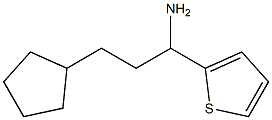 3-cyclopentyl-1-(thiophen-2-yl)propan-1-amine Structure