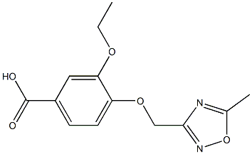 3-ethoxy-4-[(5-methyl-1,2,4-oxadiazol-3-yl)methoxy]benzoic acid Structure