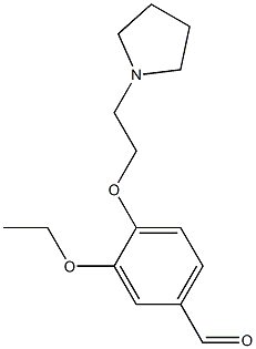 3-ethoxy-4-[2-(pyrrolidin-1-yl)ethoxy]benzaldehyde Struktur