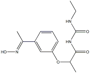 3-ethyl-1-(2-{3-[1-(hydroxyimino)ethyl]phenoxy}propanoyl)urea Structure