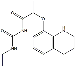3-ethyl-1-[2-(1,2,3,4-tetrahydroquinolin-8-yloxy)propanoyl]urea 化学構造式