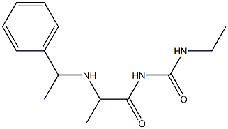 3-ethyl-1-{2-[(1-phenylethyl)amino]propanoyl}urea,,结构式