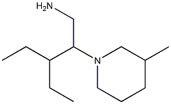 3-ethyl-2-(3-methylpiperidin-1-yl)pentan-1-amine,,结构式