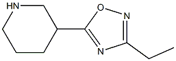 3-ethyl-5-(piperidin-3-yl)-1,2,4-oxadiazole 结构式