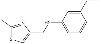 3-ethyl-N-[(2-methyl-1,3-thiazol-4-yl)methyl]aniline Struktur