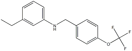 3-ethyl-N-{[4-(trifluoromethoxy)phenyl]methyl}aniline Struktur