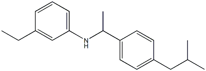 3-ethyl-N-{1-[4-(2-methylpropyl)phenyl]ethyl}aniline Struktur