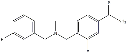 3-fluoro-4-({[(3-fluorophenyl)methyl](methyl)amino}methyl)benzene-1-carbothioamide