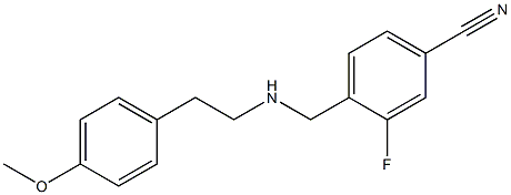 3-fluoro-4-({[2-(4-methoxyphenyl)ethyl]amino}methyl)benzonitrile 结构式