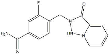 3-fluoro-4-({3-oxo-2H,3H-[1,2,4]triazolo[3,4-a]pyridin-2-yl}methyl)benzene-1-carbothioamide 结构式
