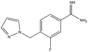 3-fluoro-4-(1H-pyrazol-1-ylmethyl)benzenecarboximidamide Structure