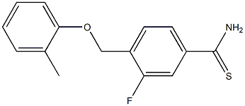 3-fluoro-4-(2-methylphenoxymethyl)benzene-1-carbothioamide 结构式