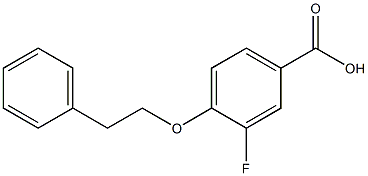 3-fluoro-4-(2-phenylethoxy)benzoic acid Struktur