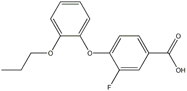 3-fluoro-4-(2-propoxyphenoxy)benzoic acid Struktur