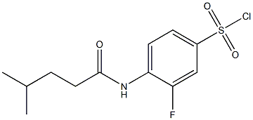 3-fluoro-4-(4-methylpentanamido)benzene-1-sulfonyl chloride