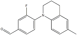 3-fluoro-4-(6-methyl-1,2,3,4-tetrahydroquinolin-1-yl)benzaldehyde Structure