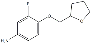 3-fluoro-4-(oxolan-2-ylmethoxy)aniline Struktur