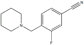 3-fluoro-4-(piperidin-1-ylmethyl)benzonitrile Structure