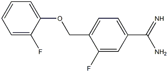 3-fluoro-4-[(2-fluorophenoxy)methyl]benzenecarboximidamide 结构式