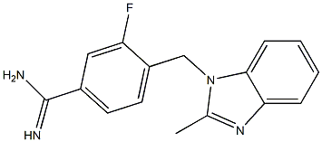 3-fluoro-4-[(2-methyl-1H-benzimidazol-1-yl)methyl]benzenecarboximidamide Struktur